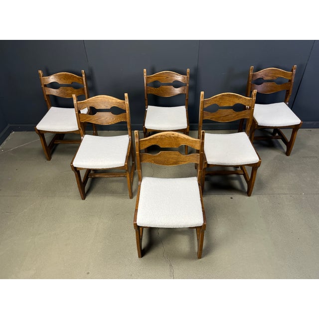 Vintage Brutalist Dining Chairs, 1960s, Set of 6, in Very Good conditions. Designed 1970 to 1979