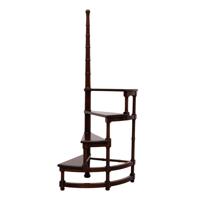 Arthur Brett and Sons Mahogany Library Steps from H. Pander & ZN, England, 1930s For Sale - Image 6 of 12