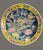 Japanese Antique Asian Meiji Japanese Foo-Dog Lion Colorful Floral Decorative 10'' Plate For Sale - Image 3 of 12