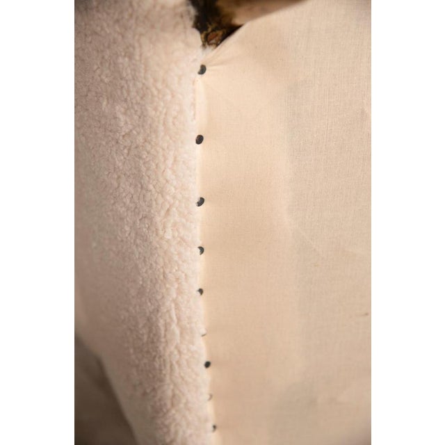 Ivory Armchairs in Ivory Fabric with Brass Feet, 1940s, Set of 2 For Sale - Image 8 of 18