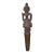 Masterfully Cast Antique Bronze Figural Vessel Cap For Sale