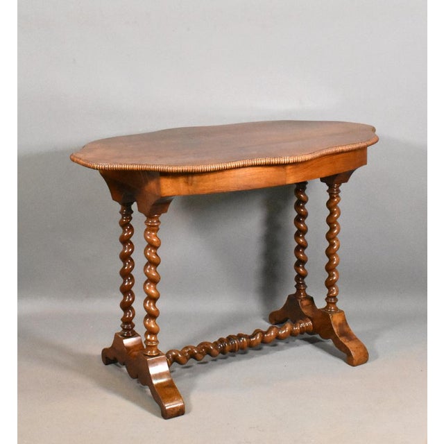 Antique French Gueridon Table in Walnut, 1890s For Sale - Image 11 of 17
