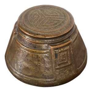 Tiffany Studios New York Greek Key Bronze Inkwell