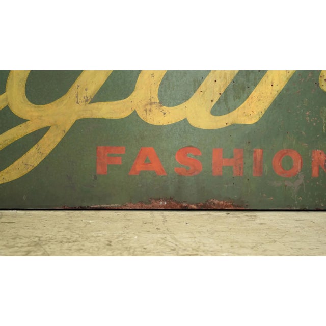 2020s Newly Made Reclaimed Cougar Italian Fashions Aluminum Movie Prop Sign For Sale - Image 5 of 8