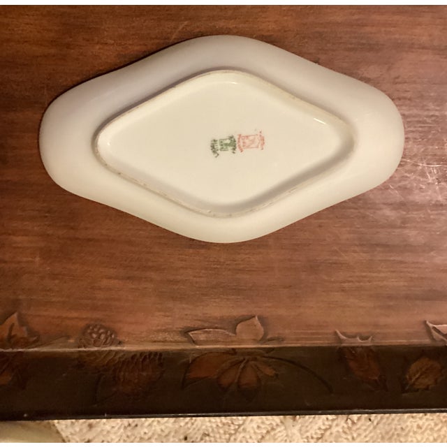 Absolutely beautiful Antique celery/relish dish. Diamond shaped, 9.5”x 5.5”. Floral rim design. Made in France by Bawo &...