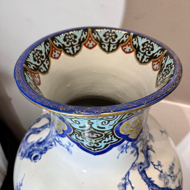 Meiji Imari Porcelain Vase with Kachō Fūgetsu, Japan, 1880s For Sale - Image 14 of 18