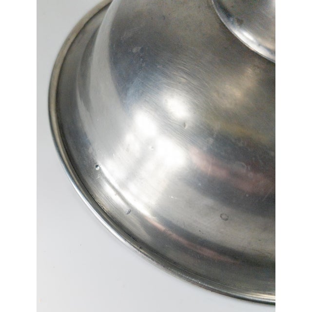 20th Century Turned Decorative Pewter Centerpiece Bowl For Sale - Image 11 of 11