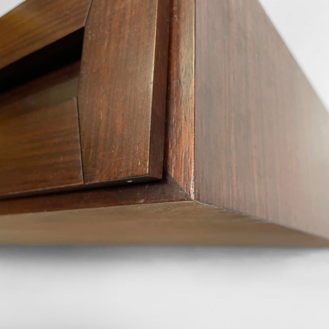 Mid-Century Modern Italian Wood Wall Console attributed to Vittorio Introini, 1960s For Sale - Image 11 of 17