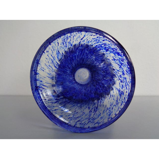 Italian Blue Bubble Glass Vase, 1960s For Sale - Image 13 of 18