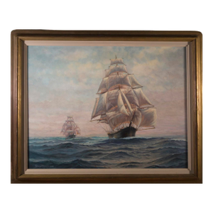 Henry Plawin (American, 1910–1986), Seascape Oil on Canvas