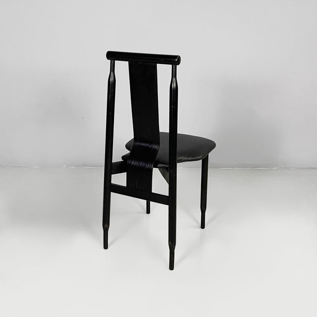 Gavina Mid-Century Modern Italian Black Lierna Chairs attributed to Achille Castiglioni for Gavina, 1960s, Set of 2 For Sale - Image 4 of 18