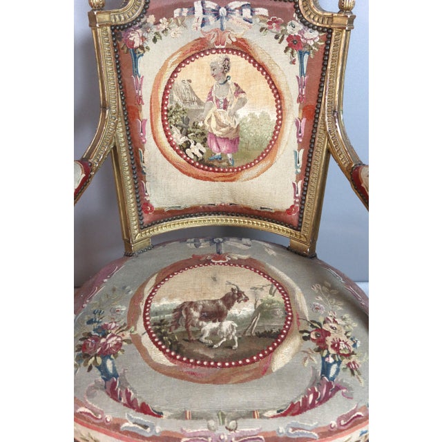 Louis XVI Armchairs, 19th Century, Set of 2 For Sale - Image 9 of 14