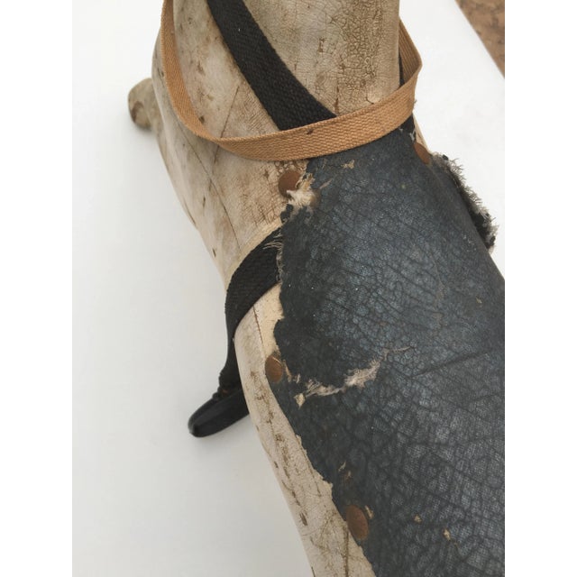 C 1900 Antique Wooden Dapple Gray Painted Hobby Horse For Sale - Image 10 of 13