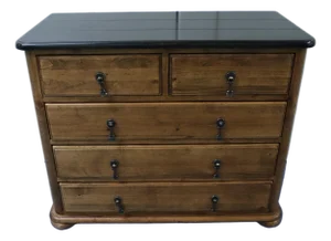 German Reproduction Chest of Drawers With Antique Handles