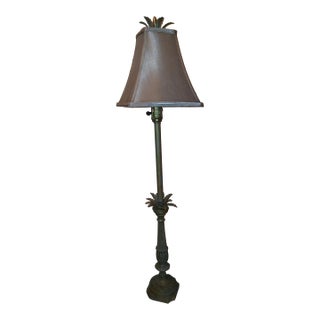 1960s Hollywood Regency Faux Marble Palm Tree Tall Lamp For Sale