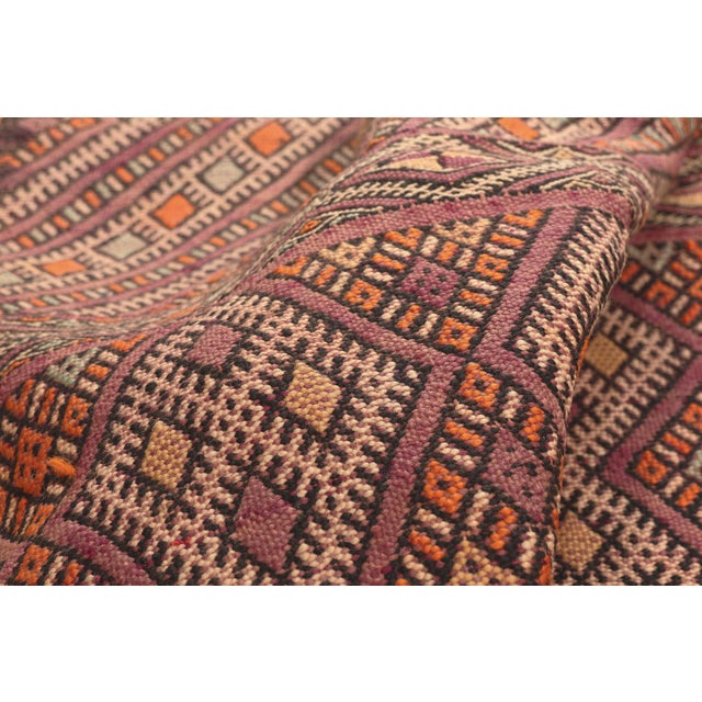 Vintage Zemmour Moroccan Kilim Rug, 03'11 X 22'09 For Sale In Dallas - Image 6 of 11