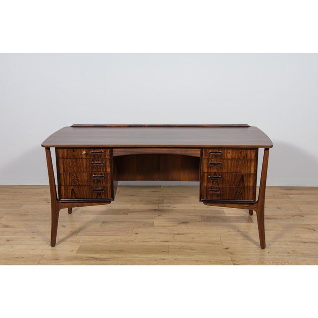 Mid-Century Modern Mid-Century Modern Danish Rosewood Desk by Svend Åge Madsen for H.P. Hansen, Denmark, 1960s For Sale - Image 3 of 18