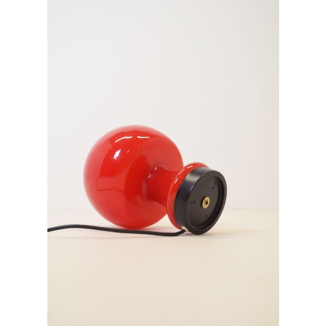 Vintage Glass Mushroom Table Lamp, 1960s For Sale - Image 3 of 7
