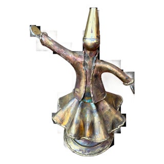 Kinetic Brass Whirling Dervish Figure For Sale