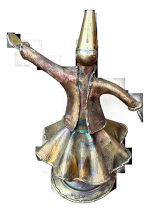 Kinetic Brass Whirling Dervish Figure