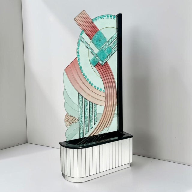 Art Deco 1990s Giz Studio Massive Art Deco Glass Floor Sculpture For Sale - Image 3 of 13