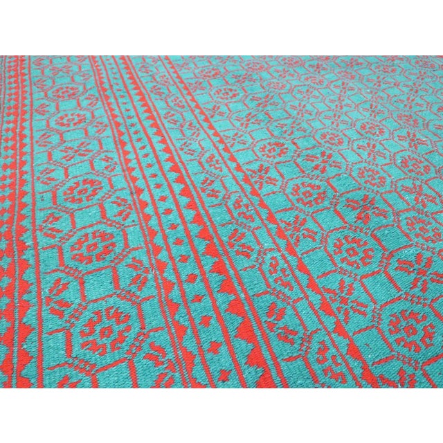 Mid 20th Century Mid-20th Century Handmade Persian Flat-Weave Kilim Room Size Carpet For Sale - Image 5 of 10