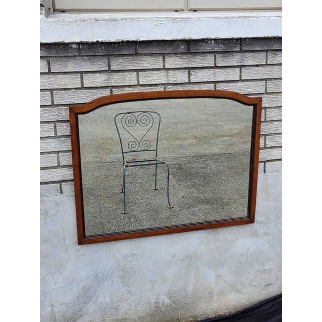 Brown 1920 English Style Wall Mirror, Cherry Wood, American Made. For Sale - Image 8 of 14