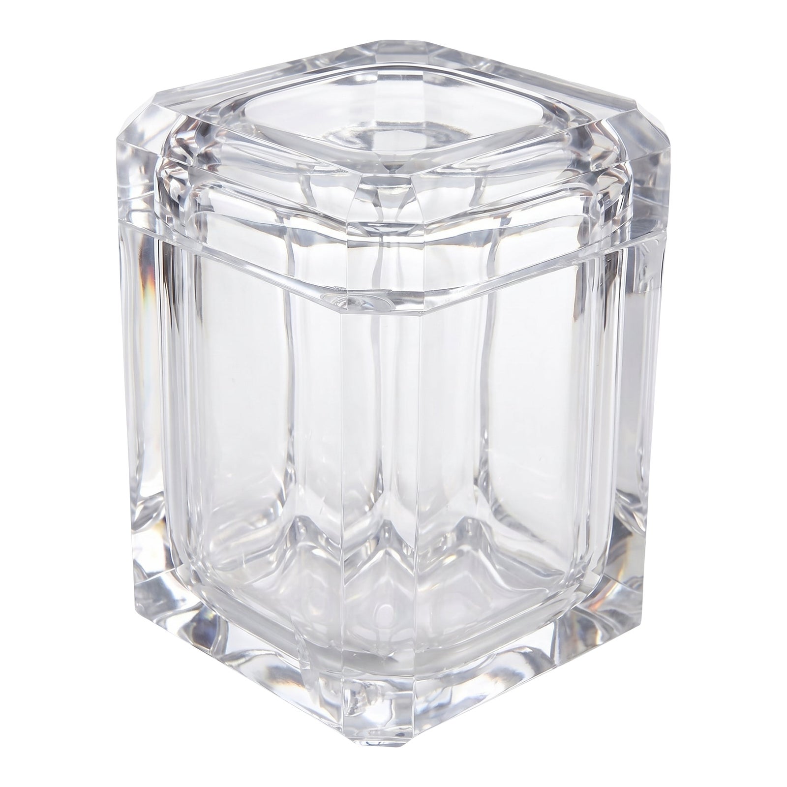 1970s Alessandro Albrizzi Faceted Lucite Ice Bucket With Rotating Lid ...