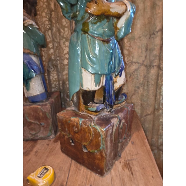 1920s Large Early 20th C Shiwan Pottery Figures For Sale - Image 5 of 15