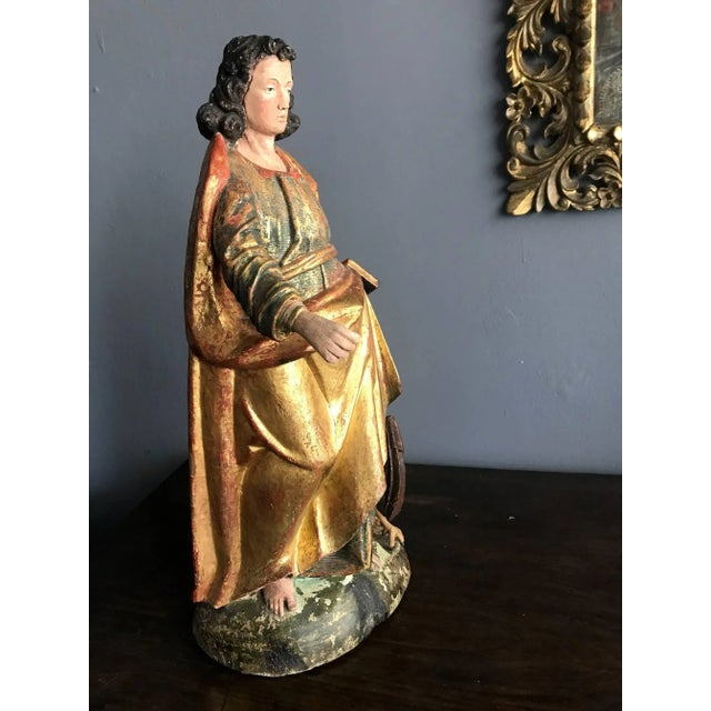 Spanish Spanish Colonial Antique Santo Figure For Sale - Image 3 of 11