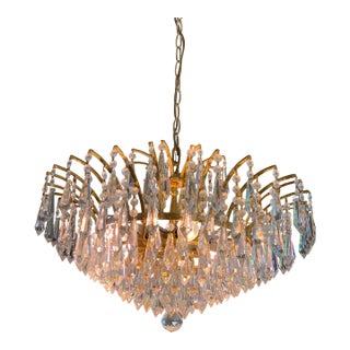Vintage Handmade Swarovski Crystal Chandelier For Sale
