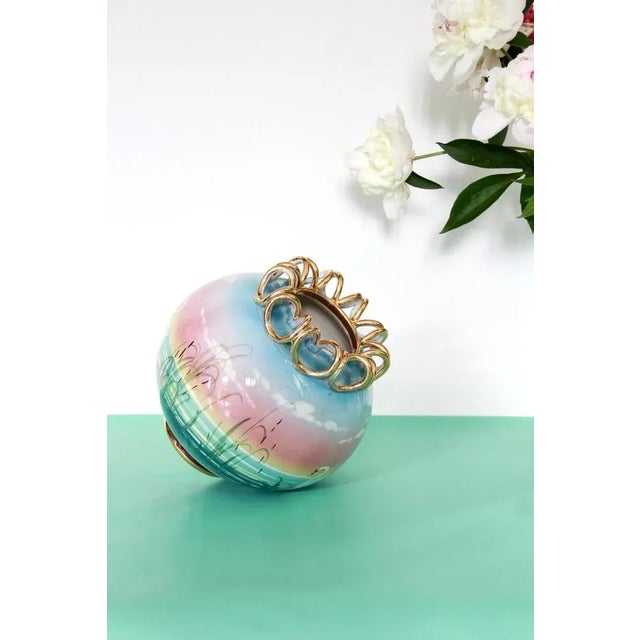 Cigno is a stunning example of original Art Déco ceramic vase. It was realised in Italy in the late 40s. It's a numbered...