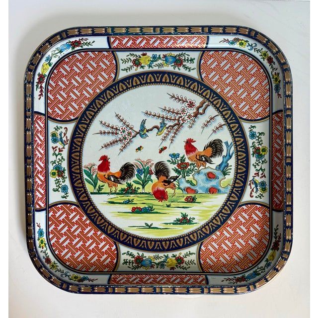 Here is a charming vintage Daher decorative metal tray, made in England in the mid-20th century, likely the 1960s. This...