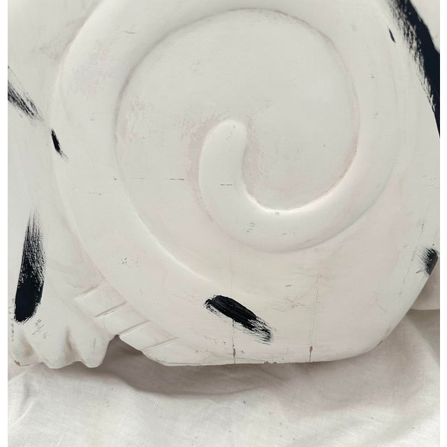 White & Black Carved Wood Cat by Laurel Burch For Sale - Image 12 of 12