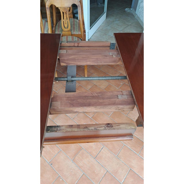 Brown Victorian English Crank Table in Mahogany For Sale - Image 8 of 10