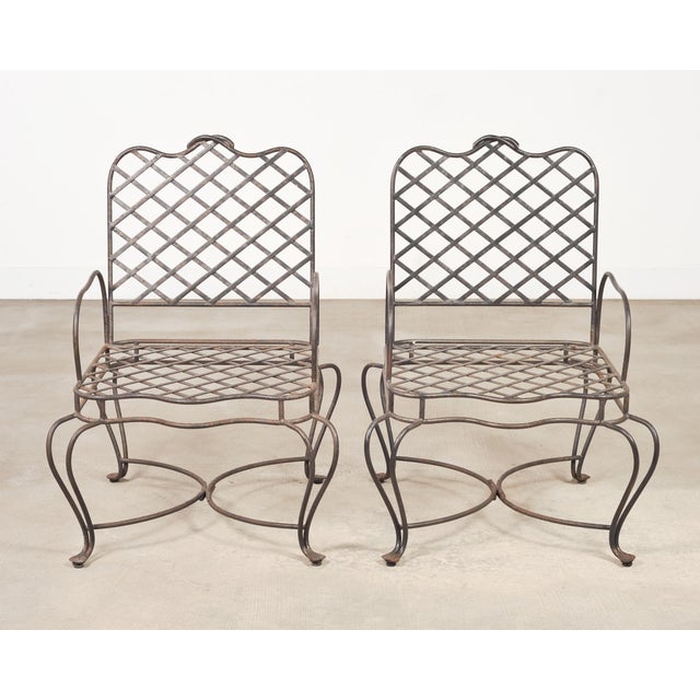 Set of Four Rose Tarlow Style Twig Iron Garden Dining Armchairs For Sale In Sacramento - Image 6 of 18