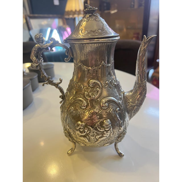 Art Nouveau Silver Coffee Pot, 1915 For Sale - Image 6 of 10