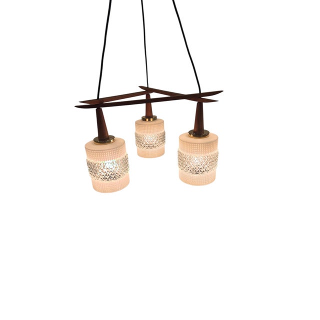 Danish Pendant Lamp in Teak Wood, 1960s For Sale - Image 4 of 18