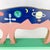 Blue Vintage Folk Art Carved Painted Wood Wolf Outter Space Native American Outsider For Sale - Image 8 of 11