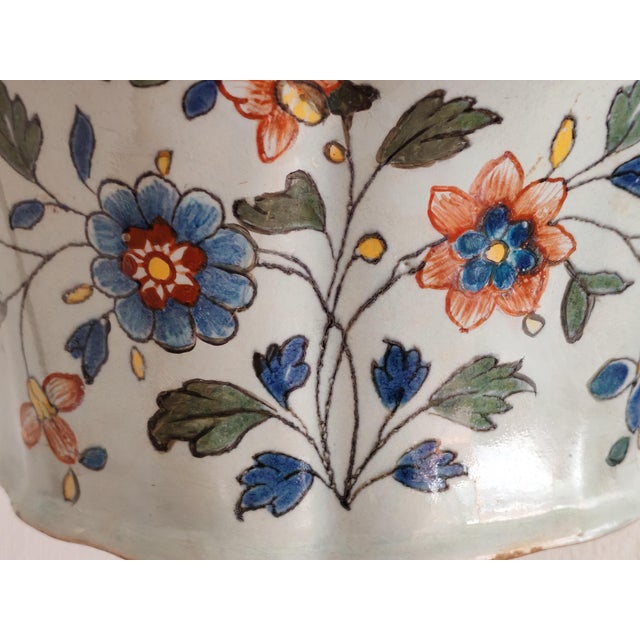 18th Century Faience Wall Pocket Flower Pot from Rouen, France For Sale - Image 7 of 10