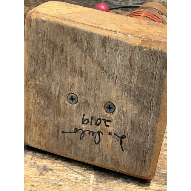 Vintage Wood and Metal Figurative Found Object Sculpture For Sale - Image 11 of 12