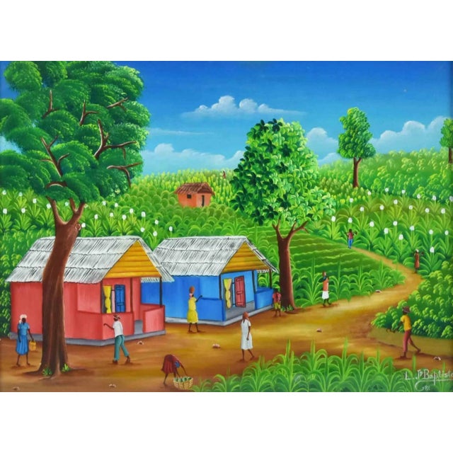 Harvesting Cotton, Original Oil Painting, 1981 For Sale - Image 3 of 3