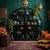 1990s Black Lacquer Moon Gate Round Shelves Wood Display Curio Cabinet Room Divider For Sale - Image 5 of 12
