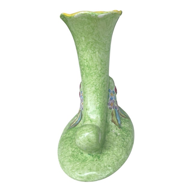 Ceramic 1950s James Kent Fenton Cornucopia Bud Vase For Sale - Image 7 of 7