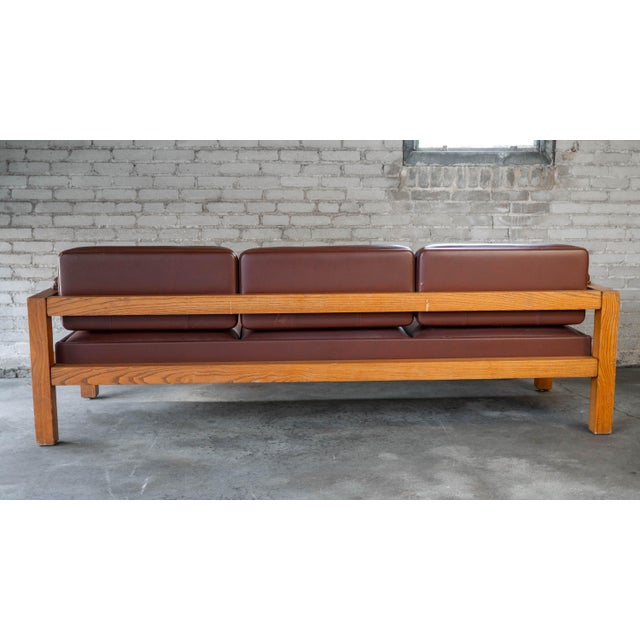 Vintage Oak Sofa Attributed to Warren Platner for CI Designs For Sale - Image 13 of 17
