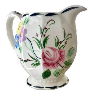 Circa 1940 Blue Ridge Southern Potteries “Grace” Milk Jug in Suwanee Pattern