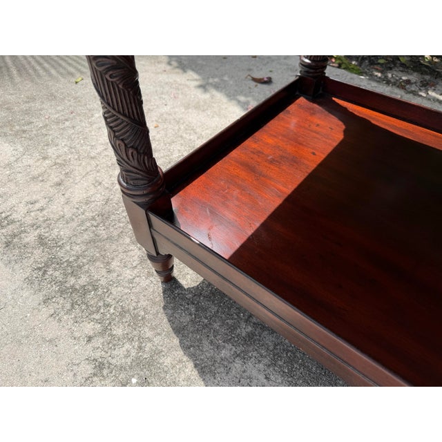 Vintage Ralph Lauren Mahogany Two Tier Server For Sale - Image 9 of 12