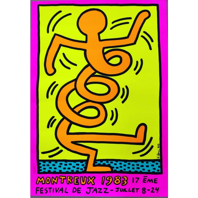 Contemporary 1980s Keith Haring Montreux Jazz Poster For Sale - Image 3 of 3
