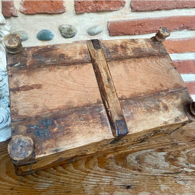 Antique Indian Dowry Chest, 1800s For Sale - Image 11 of 12