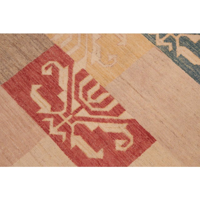 Modern Gabbeh Tan/Brown Wool Rug - 6'0'' X 8'8'' For Sale In New York - Image 6 of 10